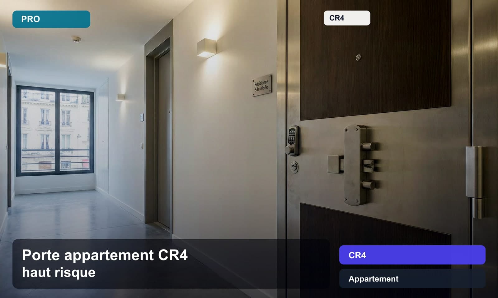 Photo porte appartement cr4 haut risque norme CR4 pour Appartement