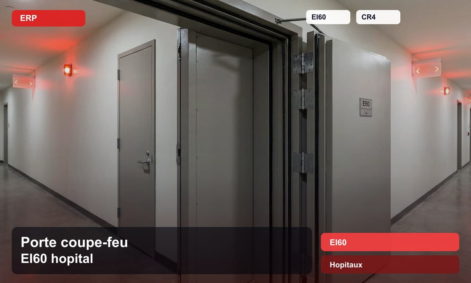 Photo porte coupe-feu ei60 hopital norme EI60 pour Hopitaux